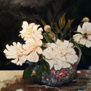 Peonies in Transfer Ware
